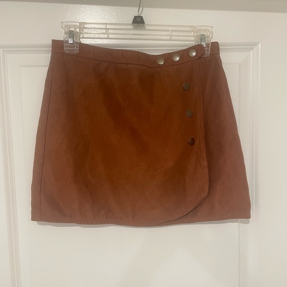 La Hearts Dresses & Skirts - La Hearts Rust Mini Skirt with Button Accents